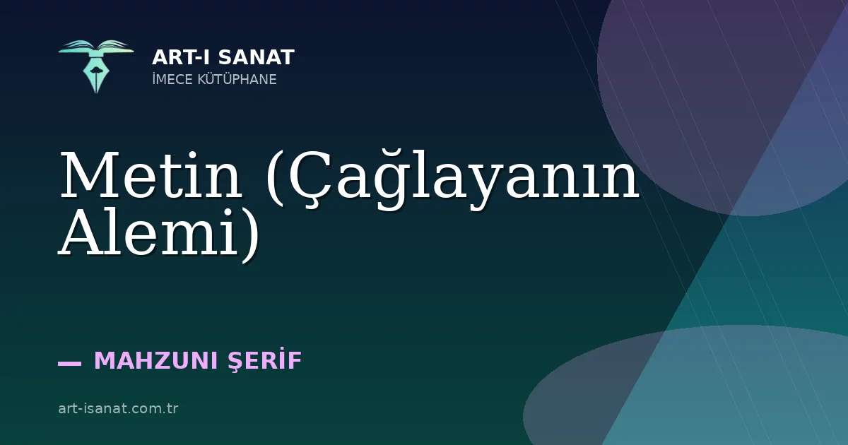 Metin (Çağlayanın Alemi)