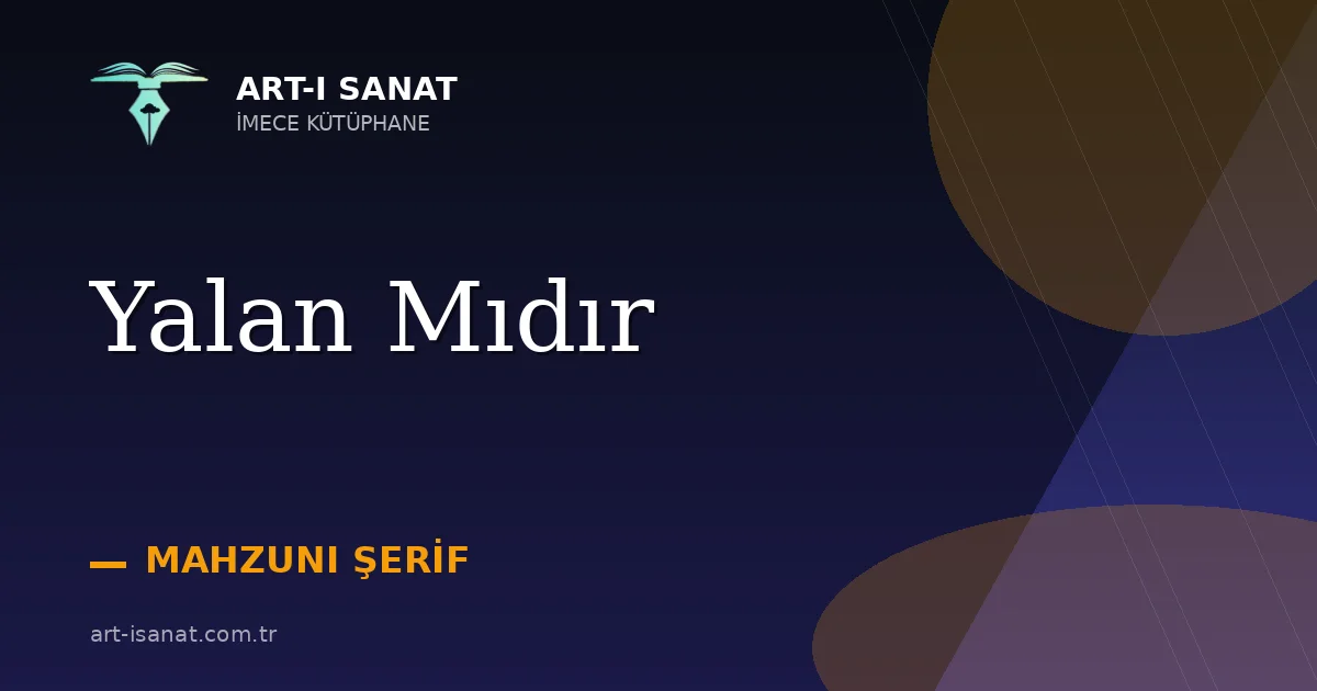 Yalan Mıdır