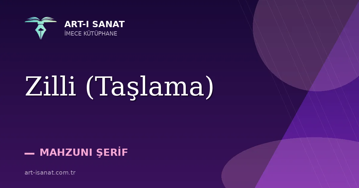 Zilli (Taşlama)