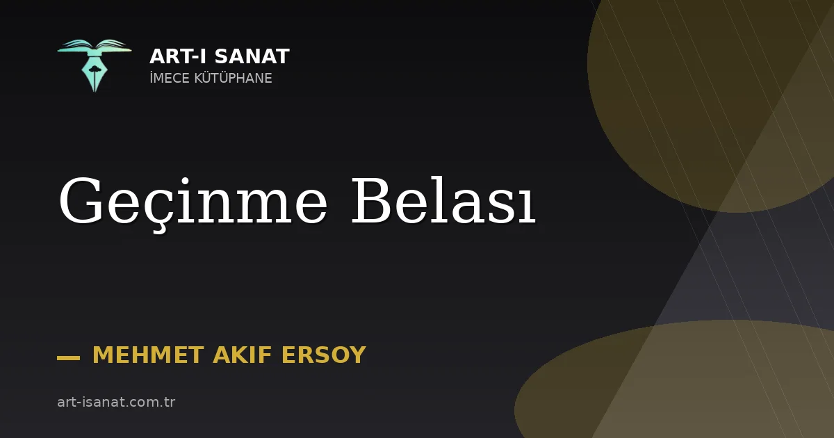 Geçinme Belası