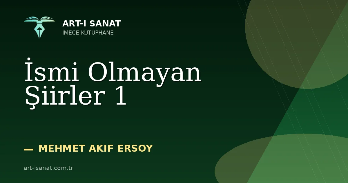 İsmi Olmayan Şiirler 1