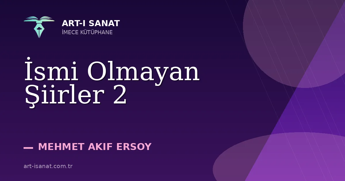 İsmi Olmayan Şiirler 2