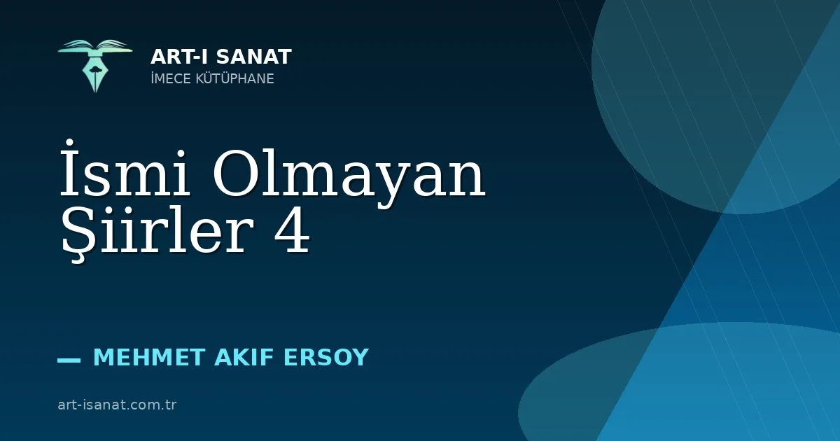 İsmi Olmayan Şiirler 4