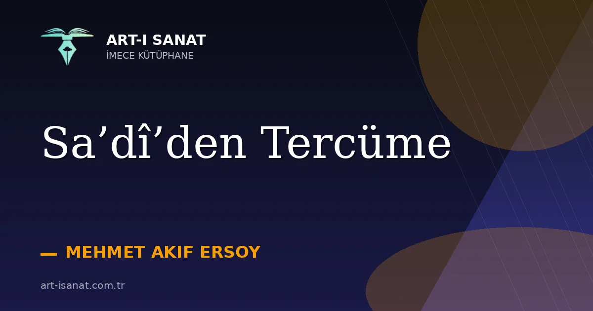 Sa’dî’den Tercüme
