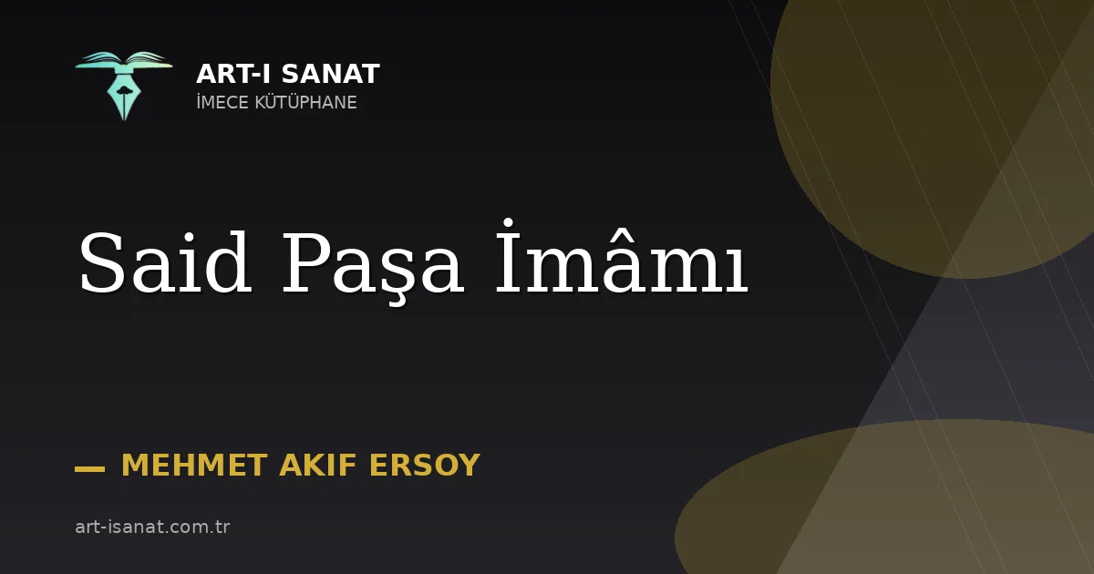 Said Paşa İmâmı