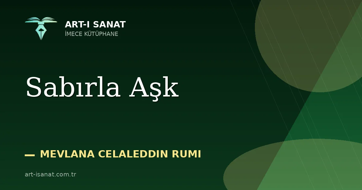 Sabırla Aşk
