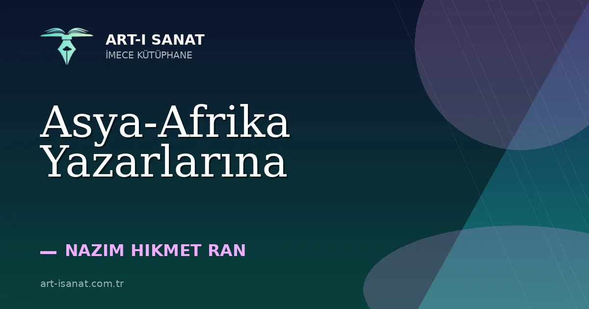 Asya-Afrika Yazarlarına