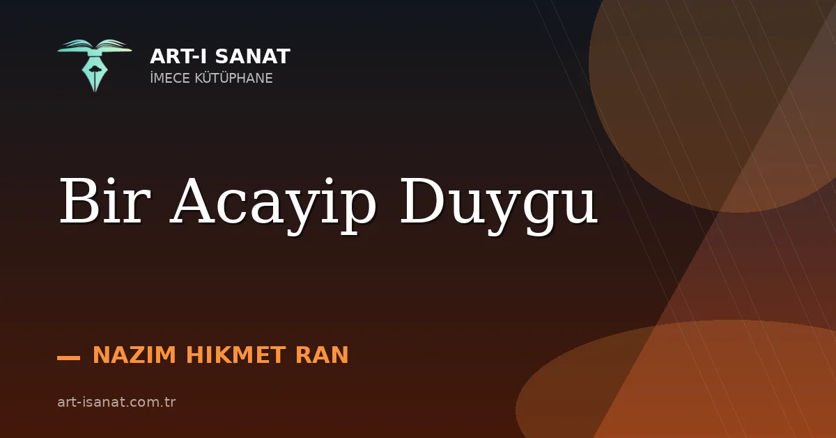 Bir Acayip Duygu
