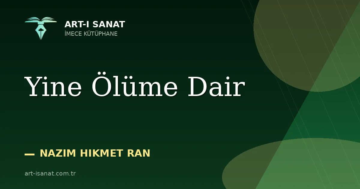 Yine Ölüme Dair