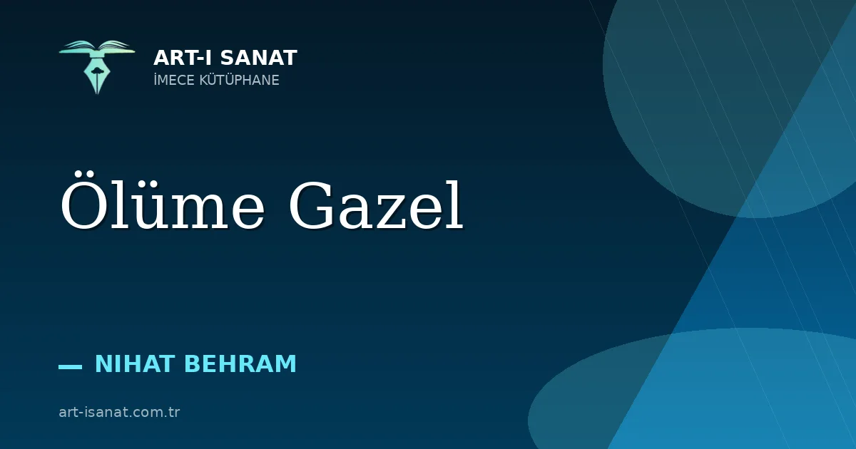 Ölüme Gazel