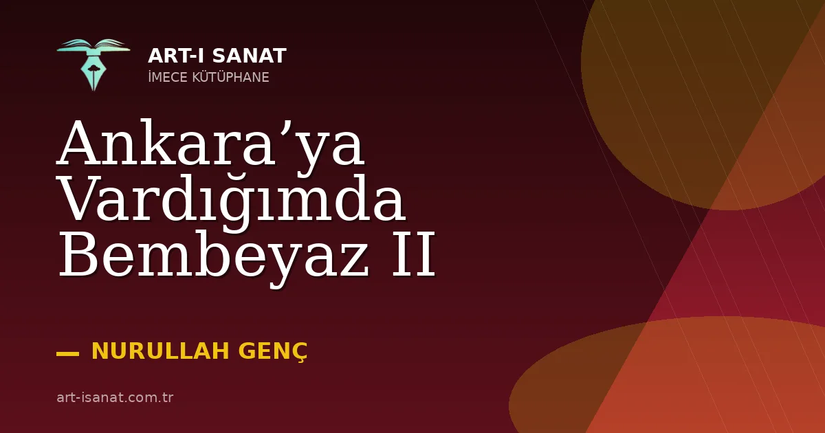 Ankara’ya Vardığımda Bembeyaz II