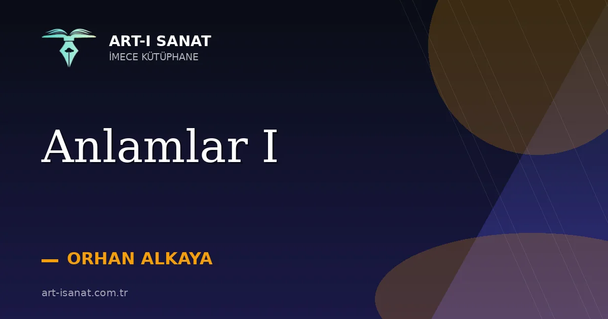Anlamlar I