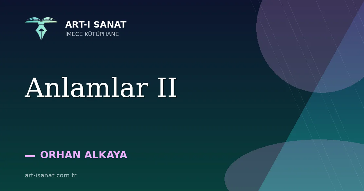 Anlamlar II
