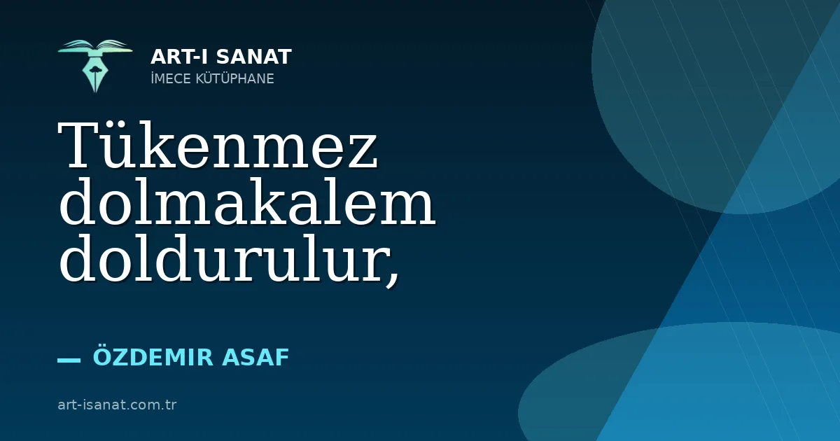 Tükenmez dolmakalem doldurulur,