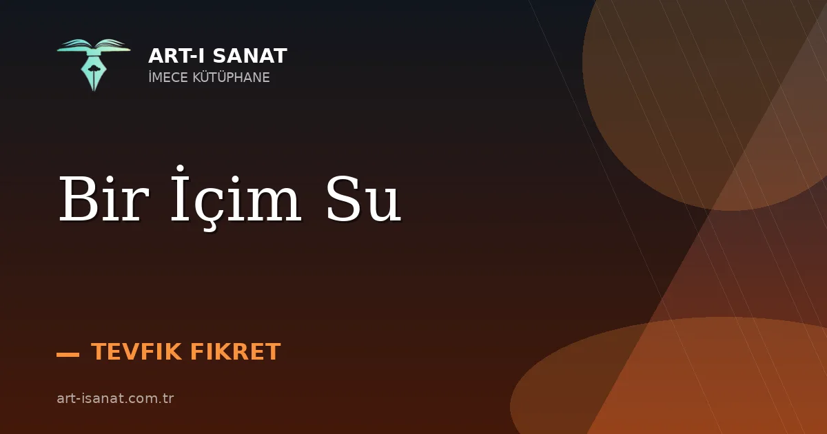 Bir İçim Su