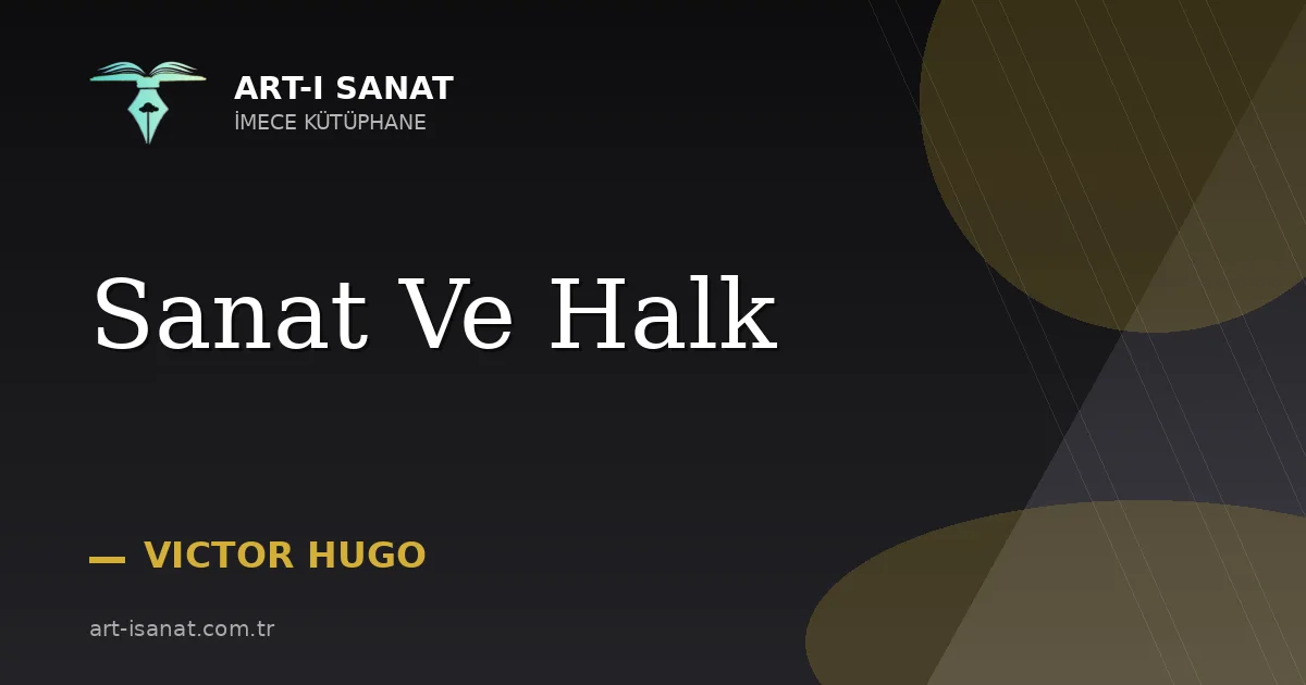 Sanat Ve Halk
