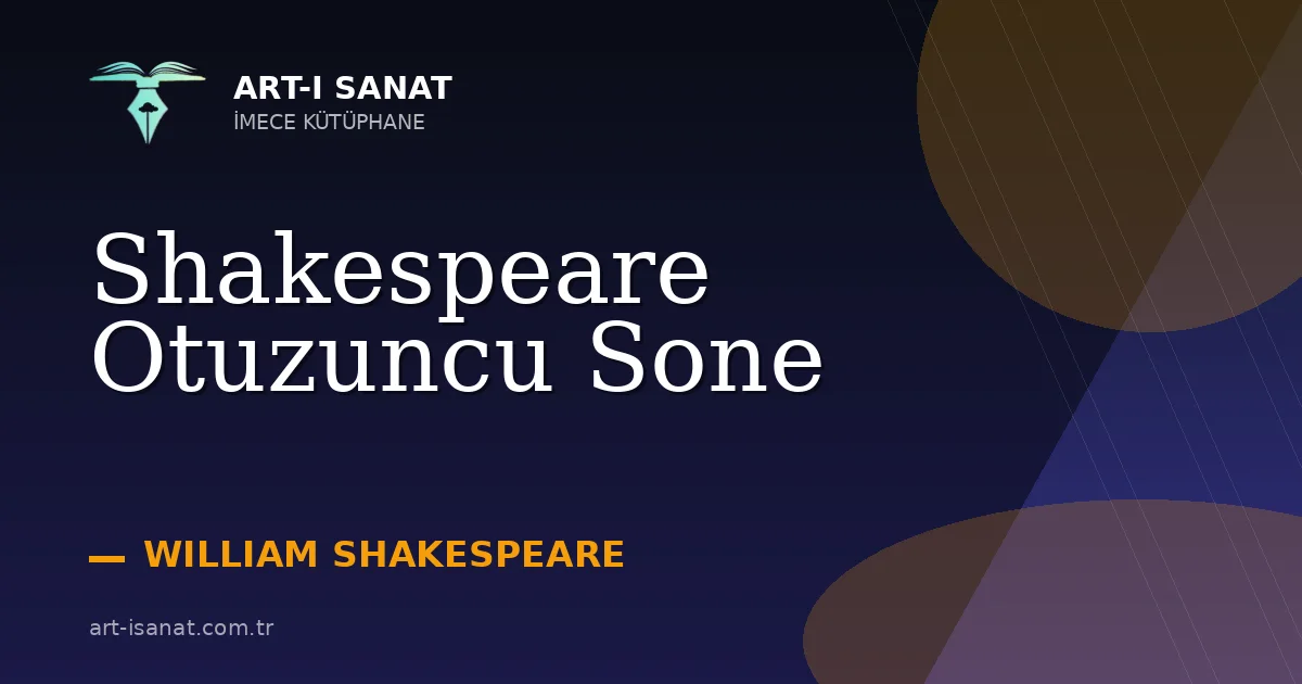 Shakespeare Otuzuncu Sone