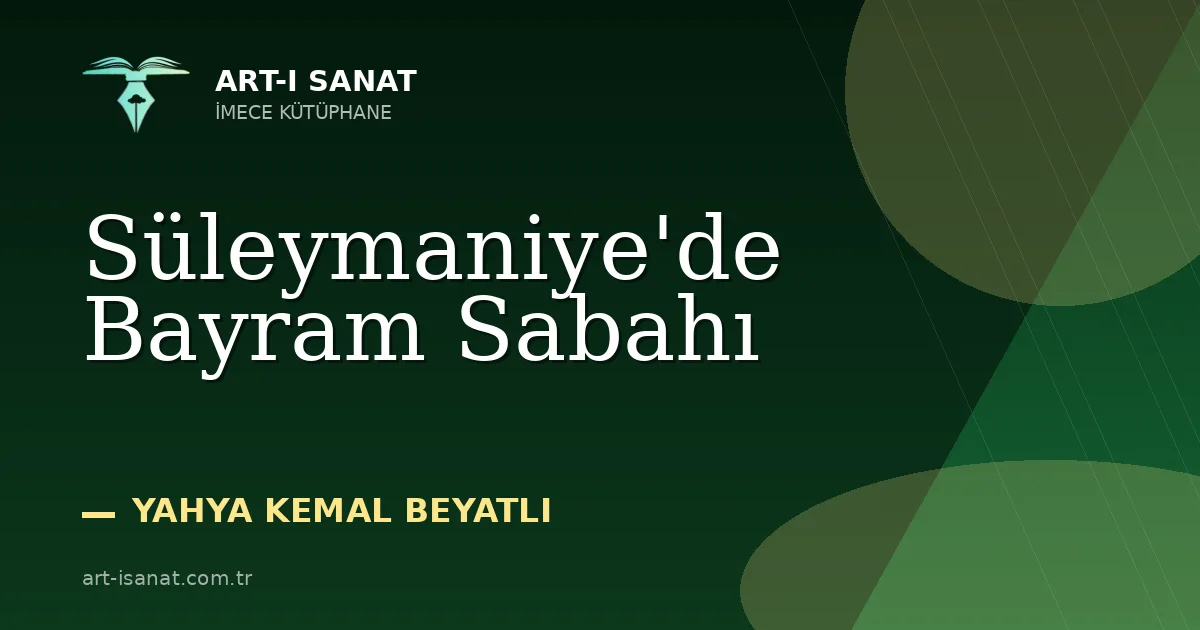 Süleymaniye'de Bayram Sabahı