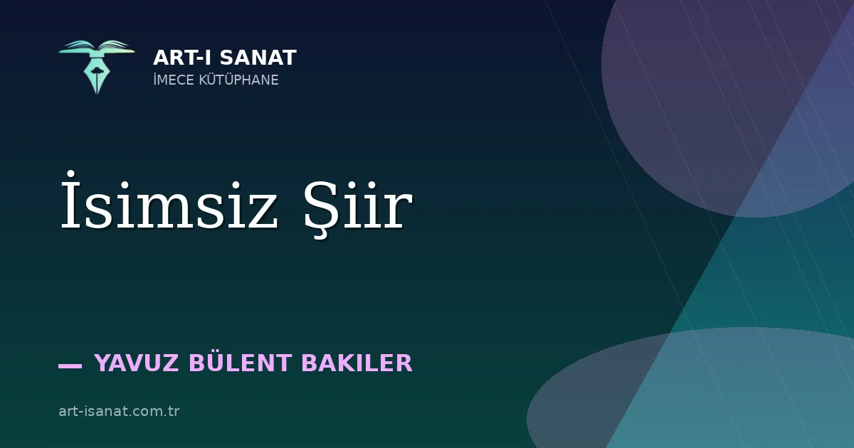 İsimsiz Şiir