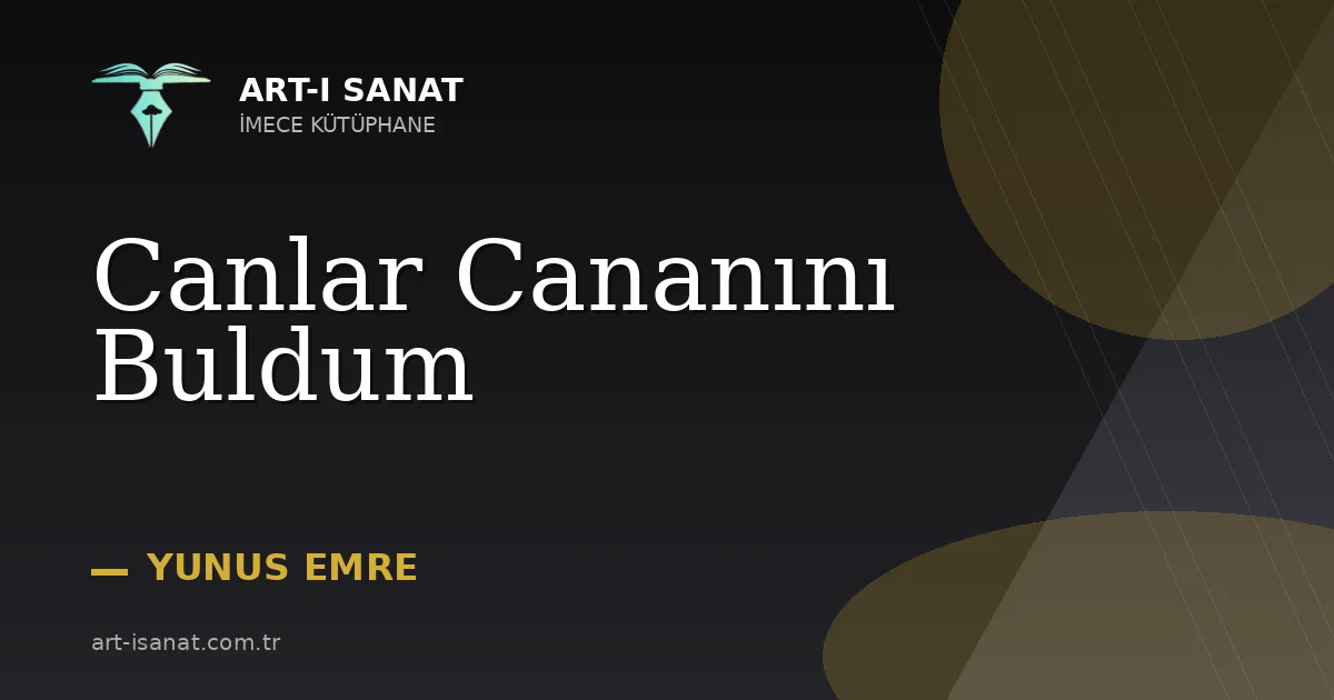 Canlar Cananını Buldum