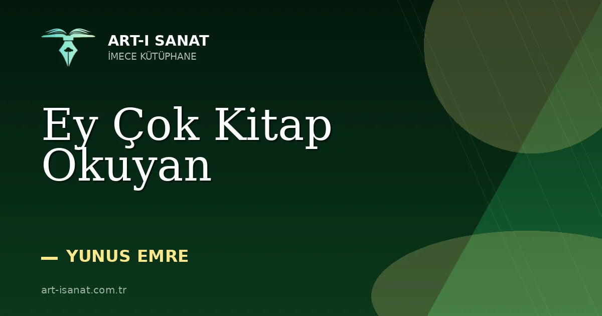 Ey Çok Kitap Okuyan