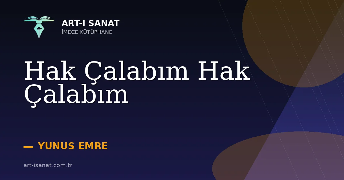 Hak Çalabım Hak Çalabım