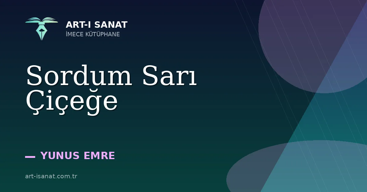 Sordum Sarı Çiçeğe