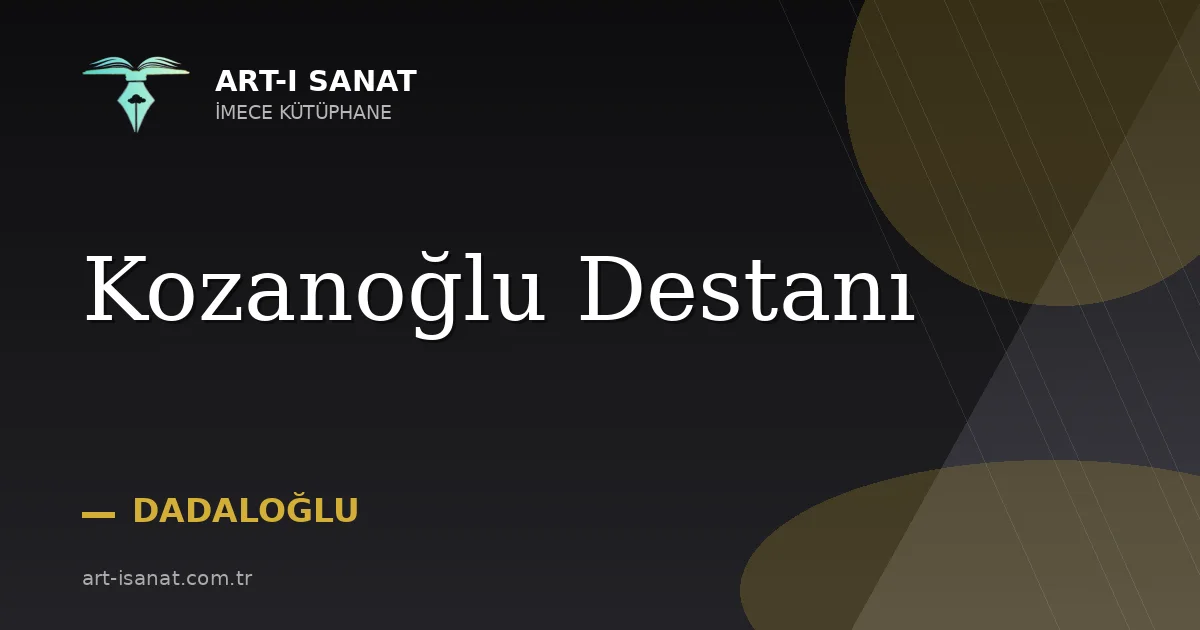 Kozanoğlu Destanı