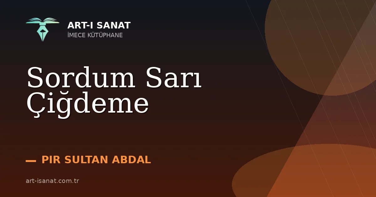 Sordum Sarı Çiğdeme