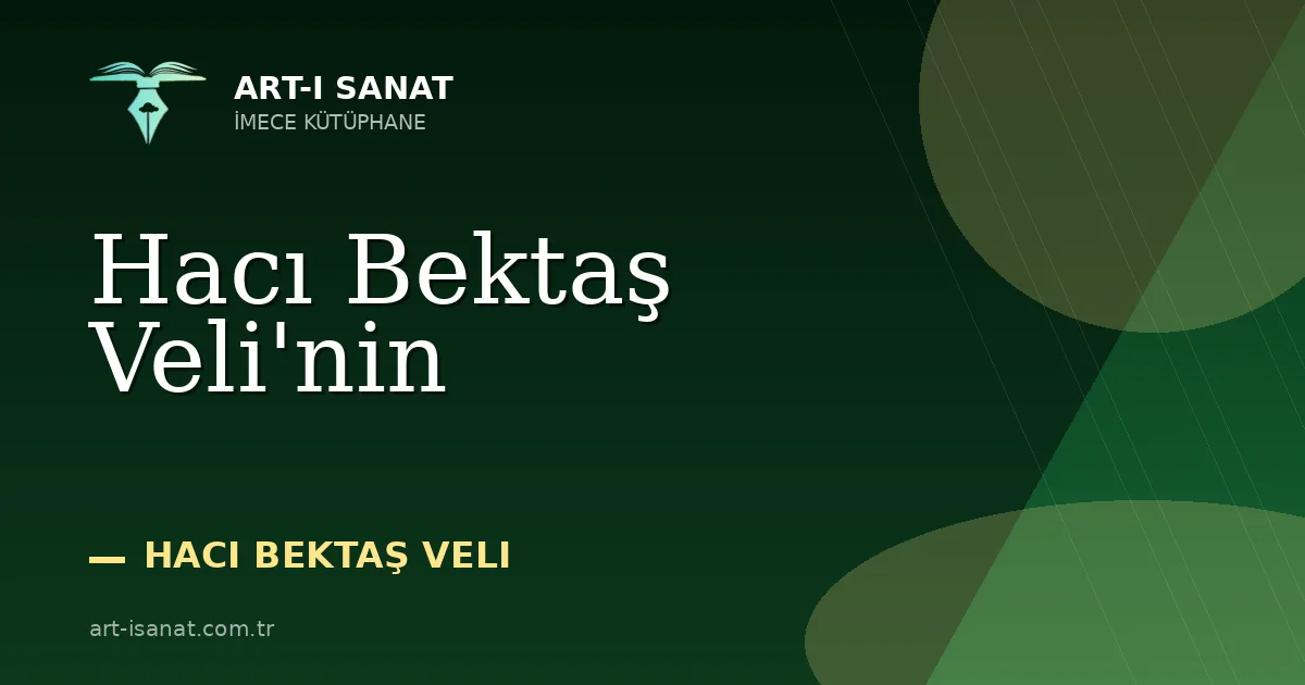 Hacı Bektaş Veli'nin