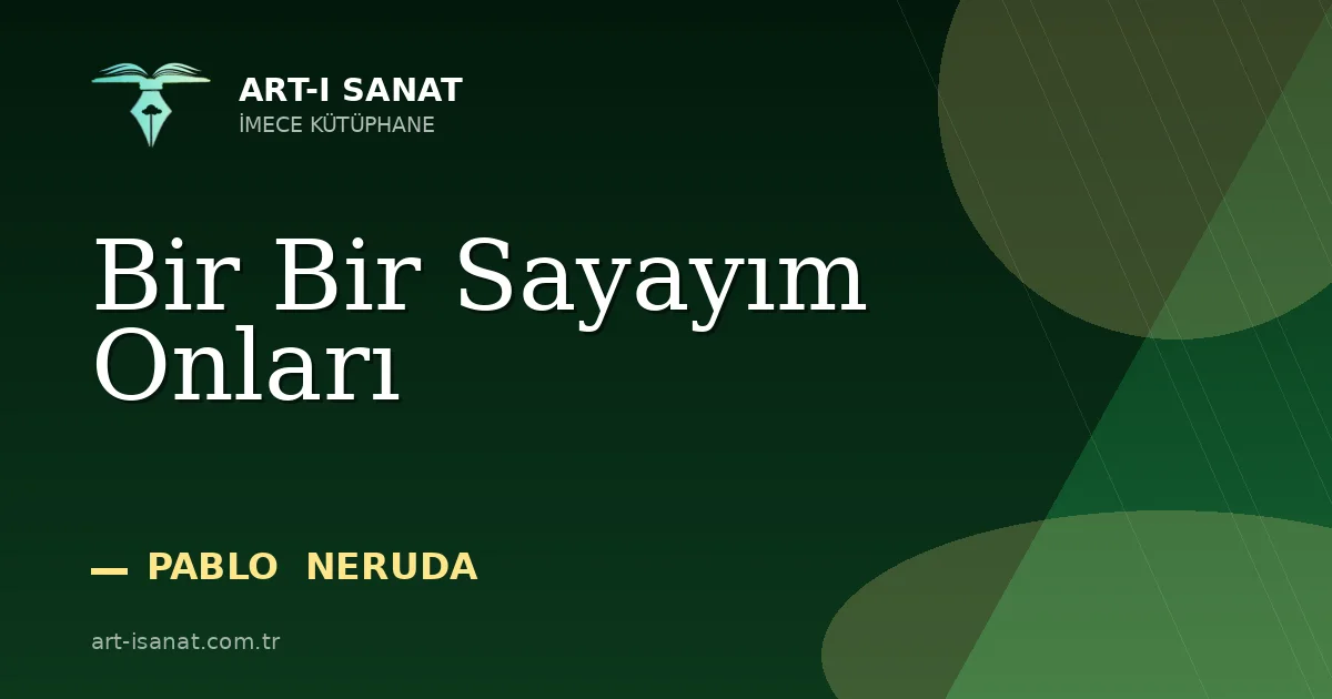 Bir Bir Sayayım Onları