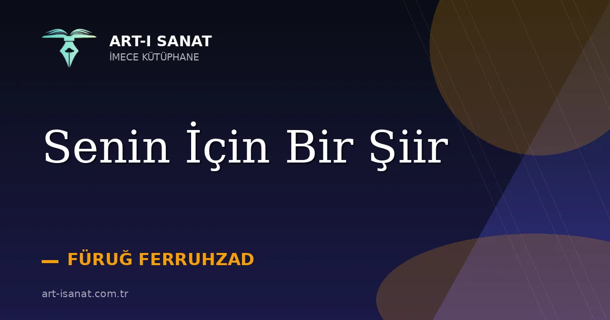 Senin İçin Bir Şiir