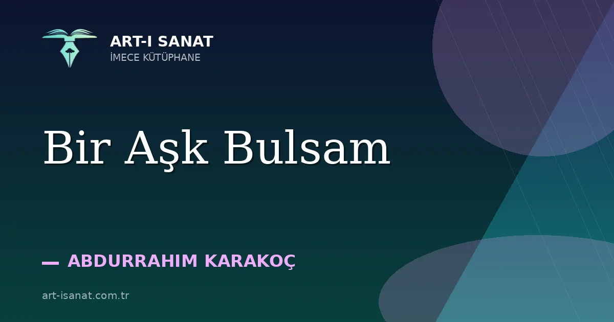 Bir Aşk Bulsam