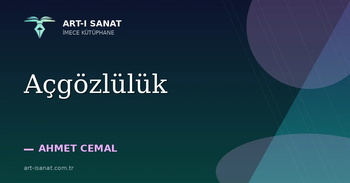 Açgözlülük