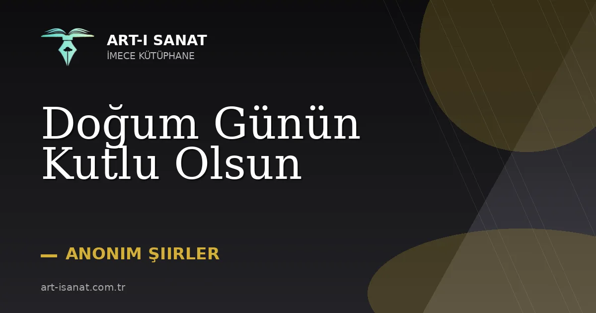 Doğum Günün Kutlu Olsun