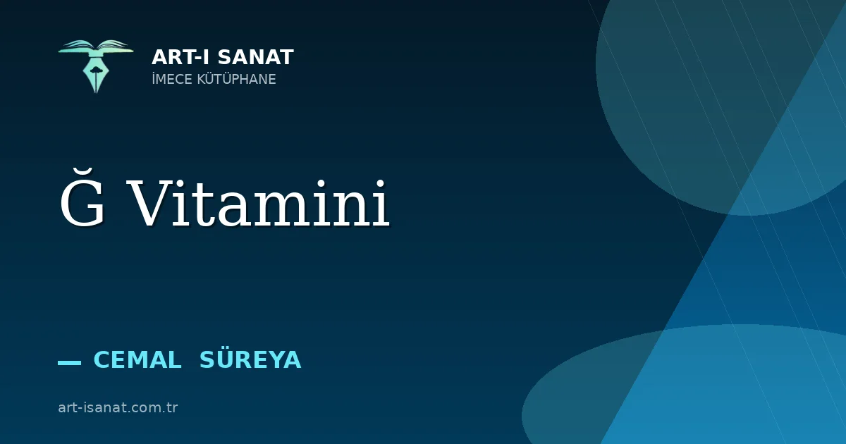 Ğ Vitamini