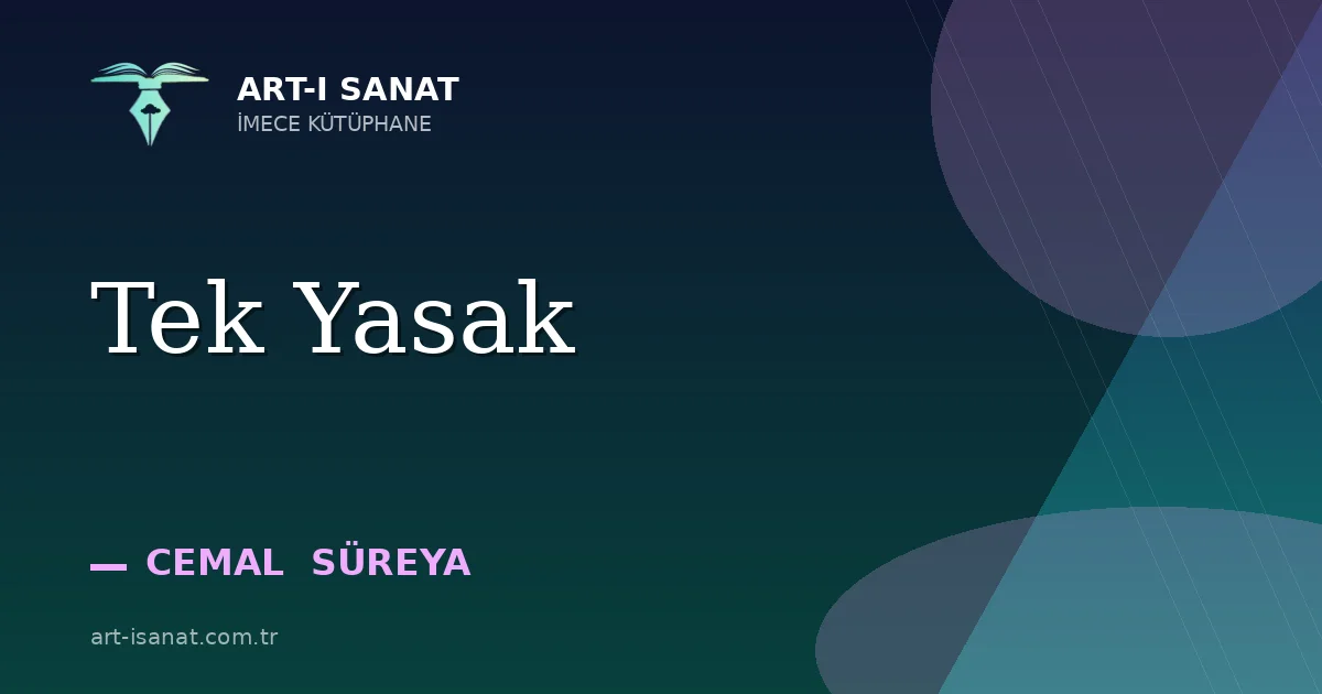 Tek Yasak