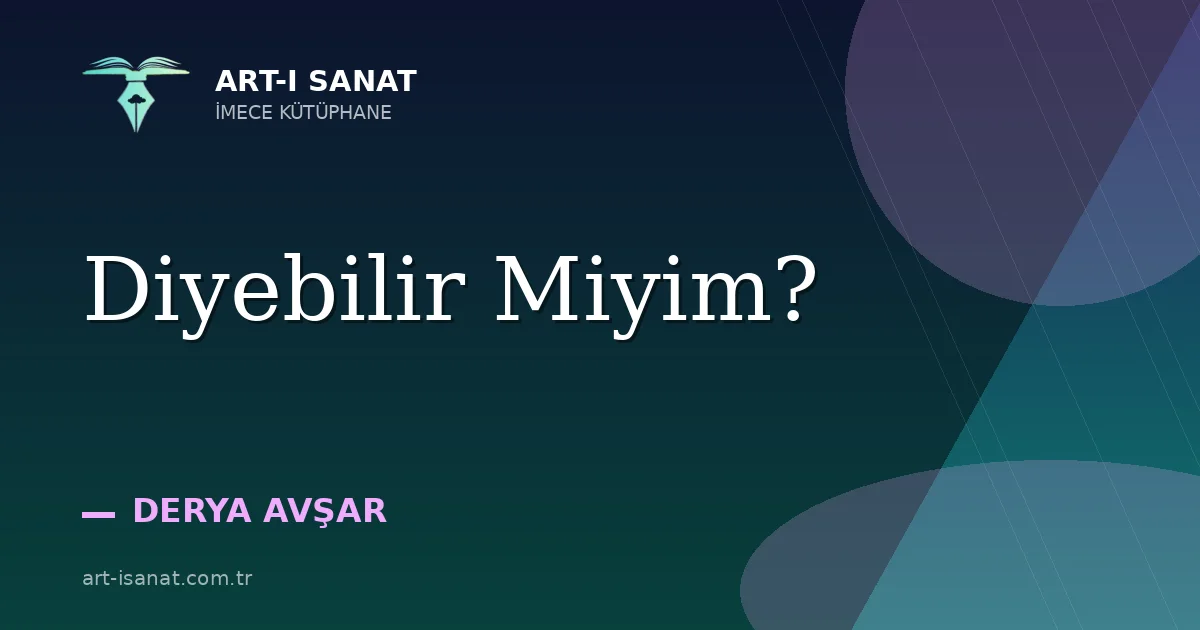 Diyebilir Miyim?