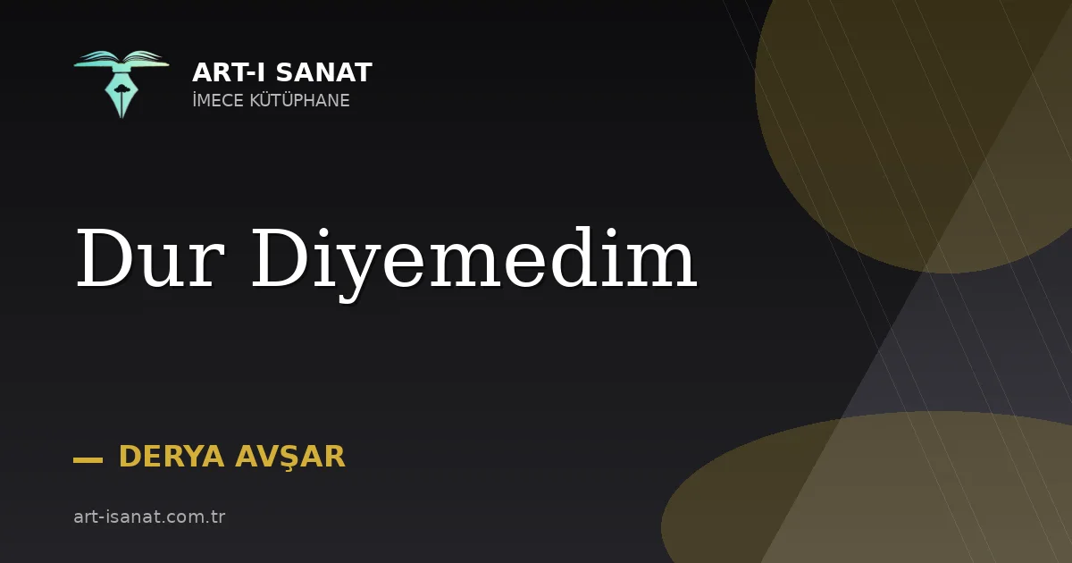 Dur Diyemedim