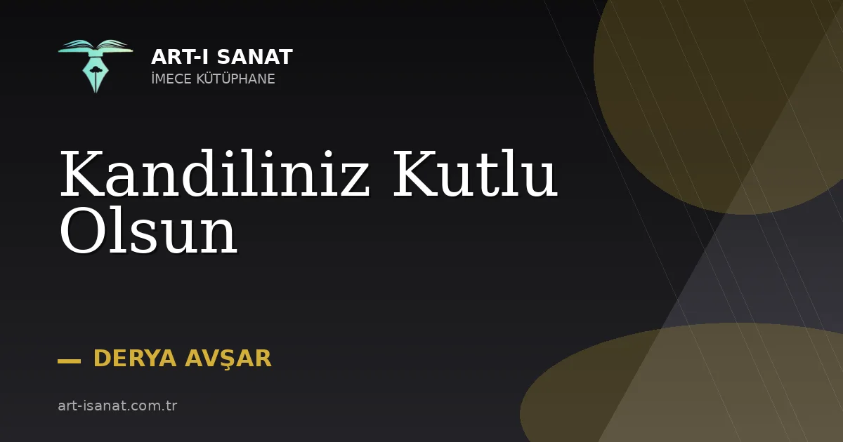 Kandiliniz Kutlu Olsun
