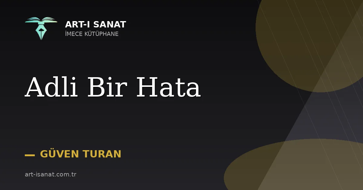 Adli Bir Hata