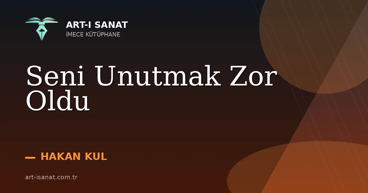Seni Unutmak Zor Oldu