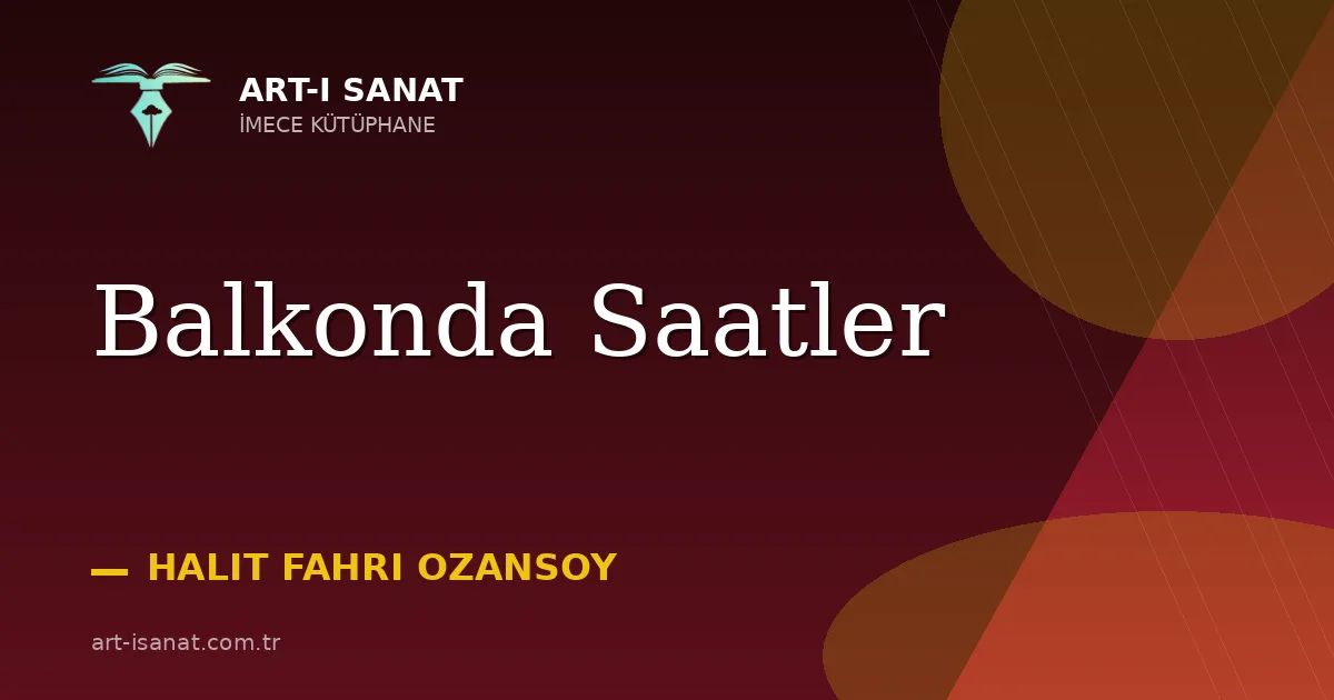Balkonda Saatler