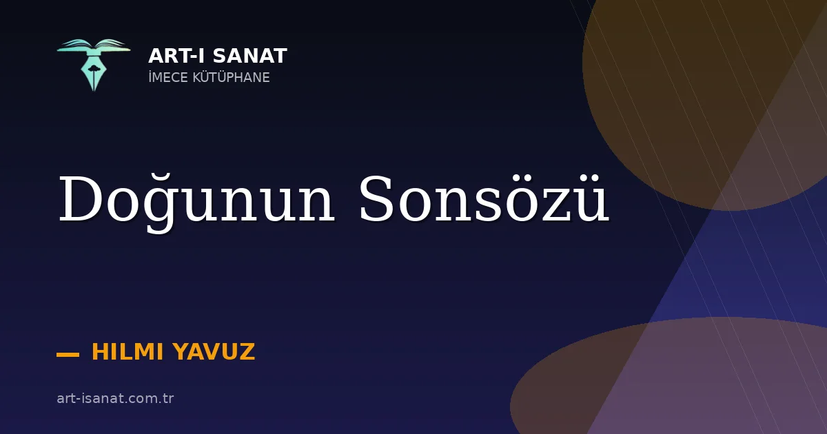 Doğunun Sonsözü