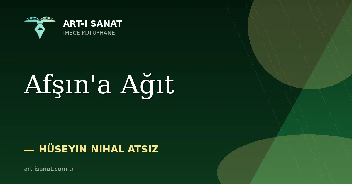 Afşın'a Ağıt