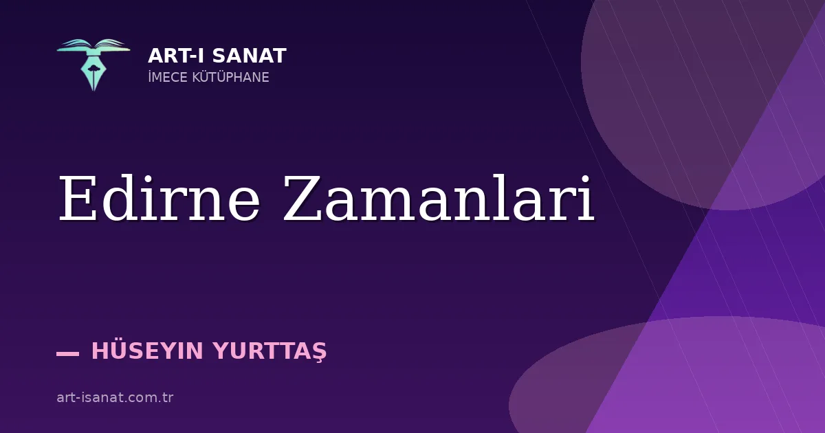 Edirne Zamanlari