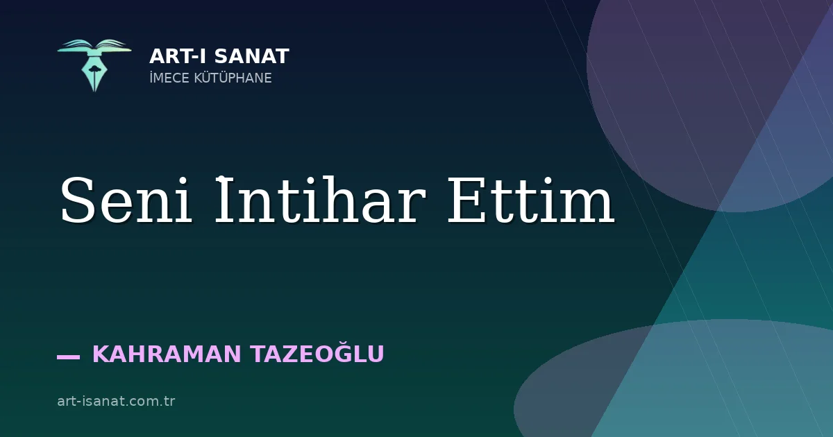Seni İntihar Ettim