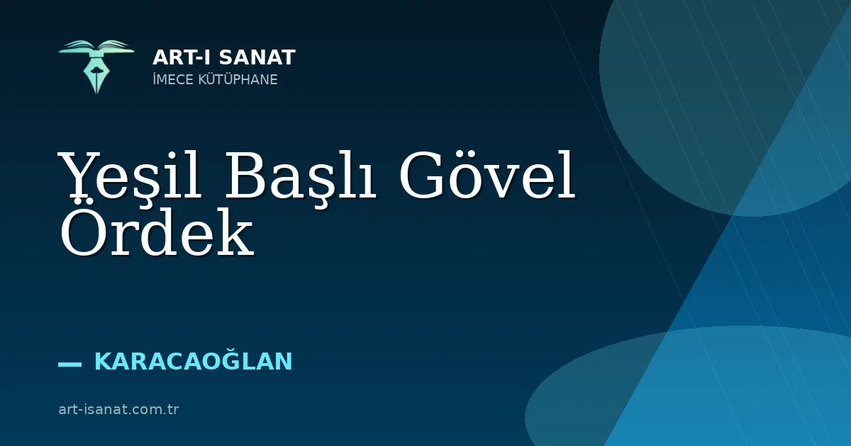 Yeşil Başlı Gövel Ördek
