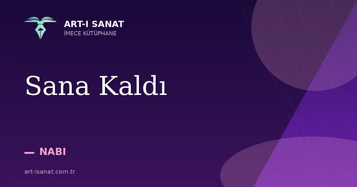 Sana Kaldı