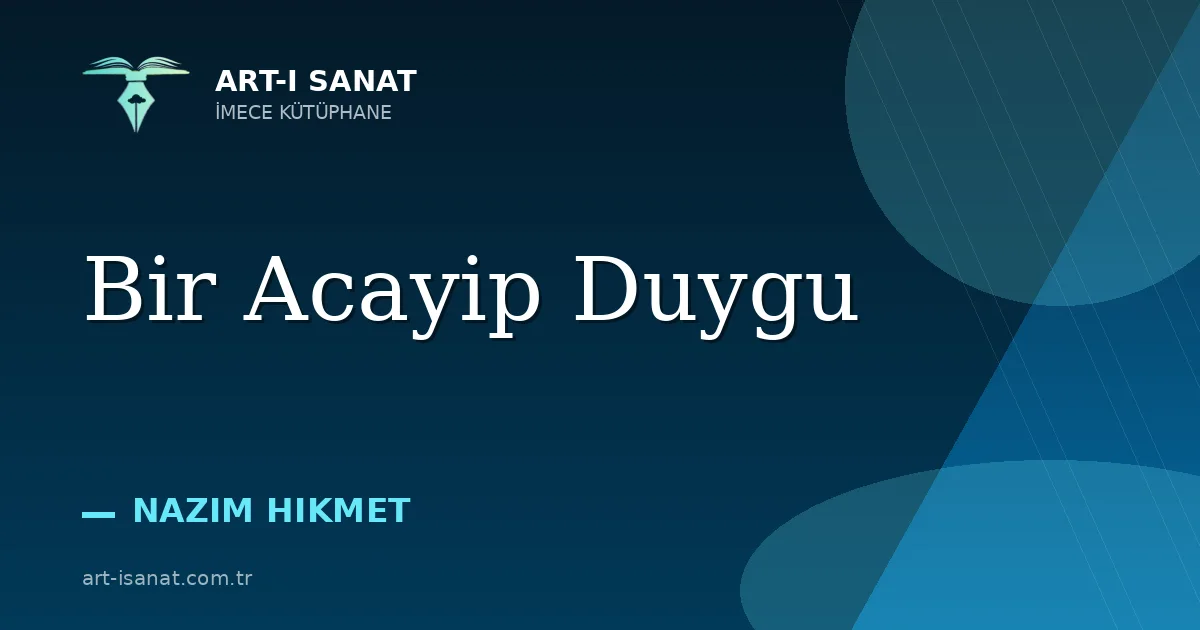 Bir Acayip Duygu